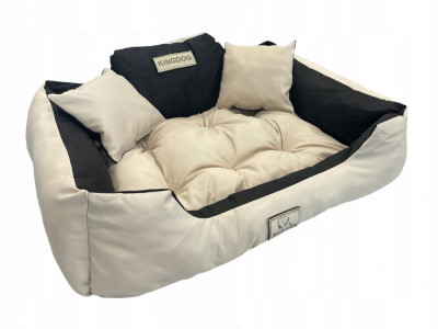 KingDog Bej Dog Couch Lounger pentru c&amp;acirc;ini 100x75 cm foto