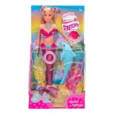 STEFFI LOVE SIRENA CU COADA FLEXIBILA SI DELFIN 29CM