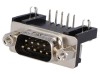 Conector D-Sub 9 Pini Tată 90&deg; THT Amphenol, Montare THT, Placare Gold Flash, 5A