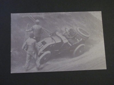 Cursa Auto de Epocă, Accident pe Circuit - Carte Poștală Franța ,Necirculată foto