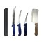 Set 3 cutite profesionale de macelarie, injunghiat, transat, dezosat, filetat, satar, suport magnetic