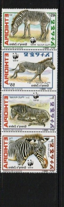 ETHIOPIA 2001 WWF FAUNA PROTEJATA ZEBRE