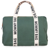 Childhome Mommy Bag Canvas Green geantă de schimbat scutece 55 x 30 x 40 cm 1 buc