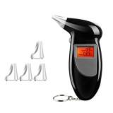 Alcooltester portabil cu afișaj LCD, profesional, pentru autoturism &ndash; analiză rapidă după consumul de alcool