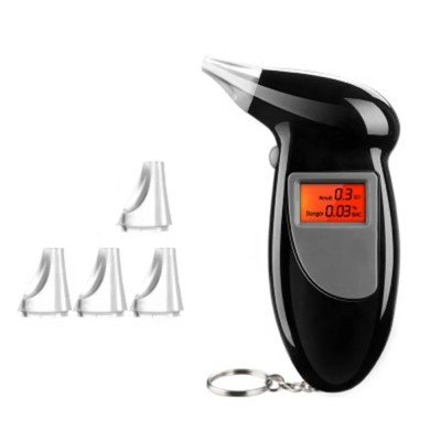 Alcooltester portabil cu afișaj LCD, profesional, pentru autoturism &amp;ndash; analiză rapidă după consumul de alcool foto