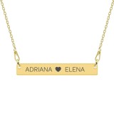 Olivia - Colier personalizat cu tablita din argint 925 placat cu aur 24K