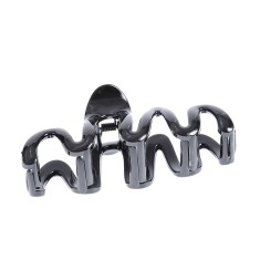 Cleste negru de par cu model in zig zag