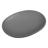 Suport Săpun Ceramic, Oval, Gri, Dimensiuni 12.5x9.5x2cm, Oem