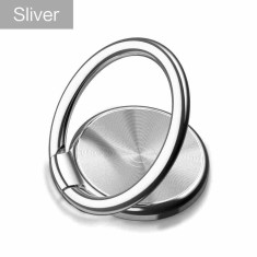 Suport Telefon Stent Inel Multifunctional 360 SILVER Pentru iPhone Huawei Xiaomi Samsung
