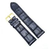 Curea Ceas &bdquo;Fleurus Classic&rdquo; &ndash; Piele Veritabilă de Vițel, Negru (14mm - 24mm)