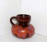 Sfeșnic pentru lum&acirc;nări sau pastile, ceramică emailată fat-lava - model 285/12 - design Cari Zalloni, Steuler Keramik, West Germany