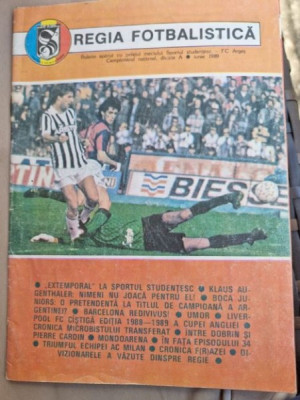 Regia Fotbalistica - Buletin Meciul Sportiv Studentesc - F.C. Arges Iunie 1989 foto