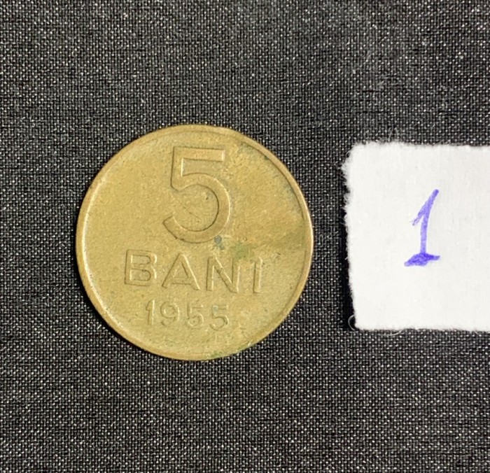 Moneda 5 bani 1955 RPR