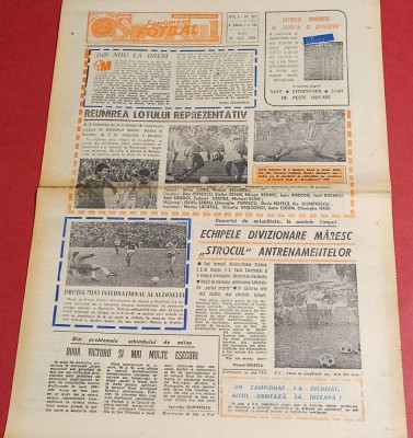 Ziarul Sportul Supliment FOTBAL 28.07.1989 foto