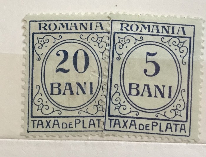Timbre Roamnia Txa de Plata 5, 20 bani