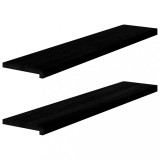 VidaXL Glafuri 2 buc maro &icirc;nchis 120x30x2 cm lemn masiv de stejar