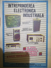 1986 Reclama IEI Intreprinderea Electronica Industriala comunism medical 24x16,5 foto