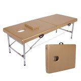 Masă de Masaj Portabilă GOLD, Pat masaj, &ndash; 2 Zone, Ideală pentru SPA, Cosmetică, Tatuaje, Aplicare gene - Fixă sau Reglabilă - Dr.Denis&trade;