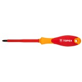 Surubelnita izolata Phillips PH1 x 80 mm 1000V Topex pentru electricieni