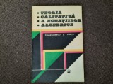 TEORIA CALITATIVA A ECUATIILOR ALGEBRICE C NASTASESCU,C NITA R13, Alta editura