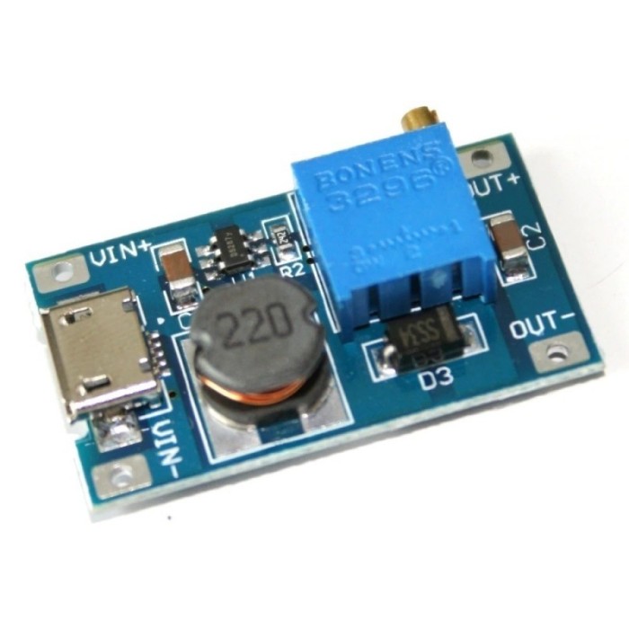 Convertor DC-DC 2.4-24V 3.7-28V 2A step up microUSB