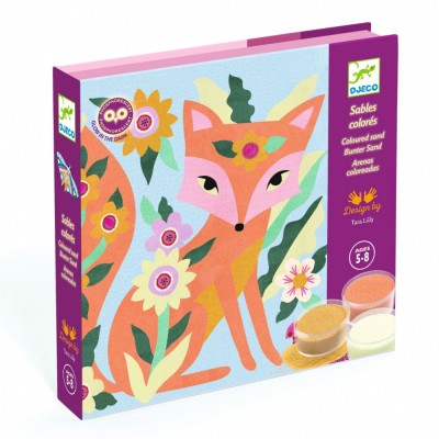 Atelier creativ cu nisip fluorescent Animale luminoase, Djeco foto