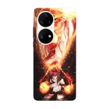 Husa compatibila cu Huawei P40 Pro model Natsu Fairy tail, Silicon, TPU, Viceversa, Transparent, Carcasa