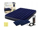 Saltea gonflabila Intex 64765, pentru camping, 2 persoane, 203 x 152 x 25 cm + pompa + 2 perne