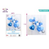 Ghirlanda din baloane PartyGo, albastru, set 33 buc