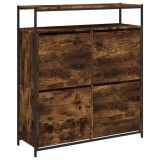 Cumpara ieftin Pantofar cu 4 sertare rabatabile, stejar fumuriu, 100x34x112 cm