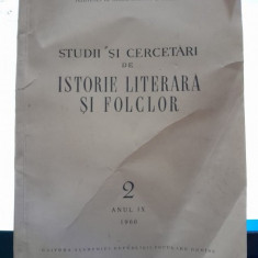 Studii si cercetari de Istorie Literara si Folclor 2 Anul IX 1960