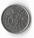 Moneda 10 cents 2016 - Trinidad Tobago, America Centrala si de Sud