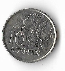 Moneda 10 cents 2016 - Trinidad Tobago foto