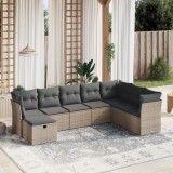 Gossi set canapele de gradina cu perne, 8 piese, gri, poliratan