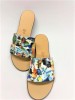Papuci de dama din piele Elisa Painted Flowers, 35 - 41, Ingiro
