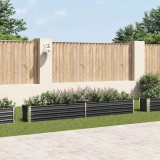Strat inaltat gradina vidaXL antracit 320x40x45 cm, otel galvanizat, jardiniera legume, flori