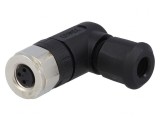 Conector M8 Mamă 3 PIN 90&deg; pe Cablu IP67