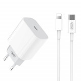 Incarcator Priza Telefon Fast Charger PD3.0 USB Type C 20w + Cablu Date Type C la Lightning XO L77