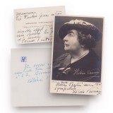 Elena Văcărescu, o fotografie și două documente, 1918, cu ample &icirc;nsemnări olografe