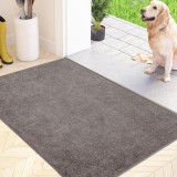 Cumpara ieftin Covoraș Universal Antiderapant Wool 45x75 cm, Poliester, Bază Cauciuc, Gri