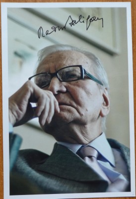 Autograf al actorului Radu Beligan pe fotografie foto