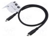 Cablu USB 4.0 USB C 0,5m 20Gbps negru Goobay