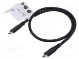 Cablu USB 4.0 USB C 0,5m 20Gbps negru Goobay