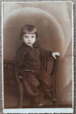 Copil// foto tip CP, studio din Galati, Romania 1900 - 1950, Portrete