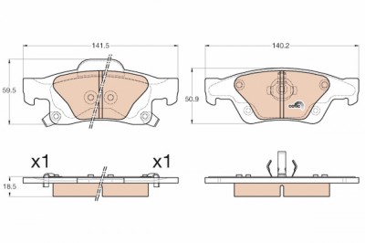 TRW GDB4448 COTEC set placute frana,frana disc foto