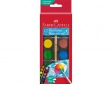 Acuarele pastila 24 mm + pensula Faber-Castell 12 culori/set