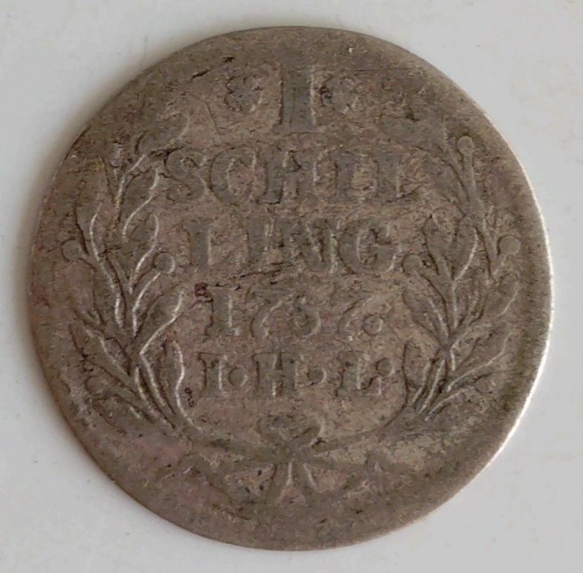 Moneda Hamburg - 1 Schilling 1757 - IHL - Argint