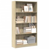 VidaXL Bibliotecă, stejar sonoma, 80x24x143 cm, lemn prelucrat 857846
