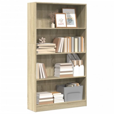 Gossi biblioteca, stejar sonoma, 80x24x143 cm, lemn prelucrat foto