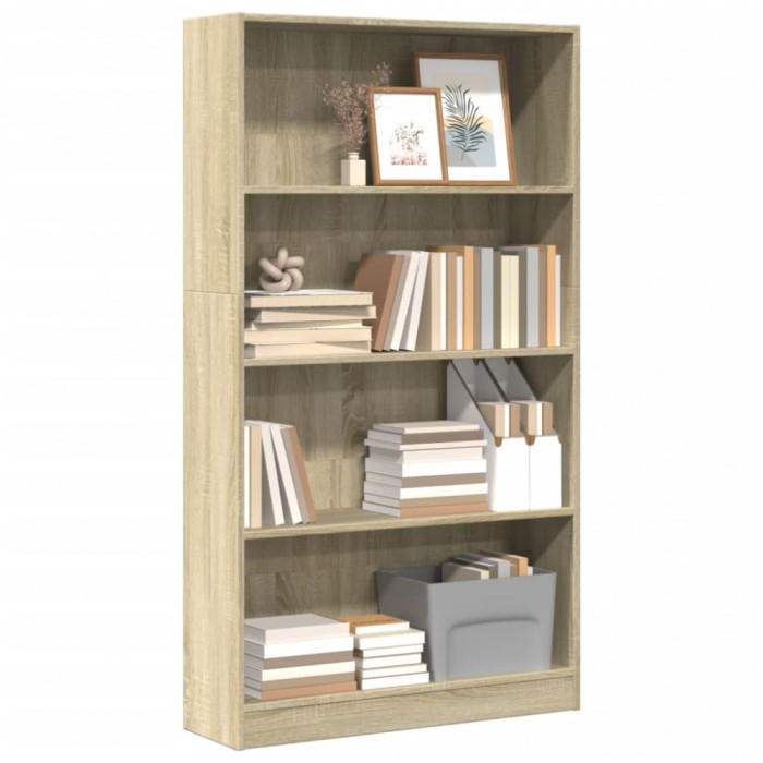 Gossi biblioteca, stejar sonoma, 80x24x143 cm, lemn prelucrat